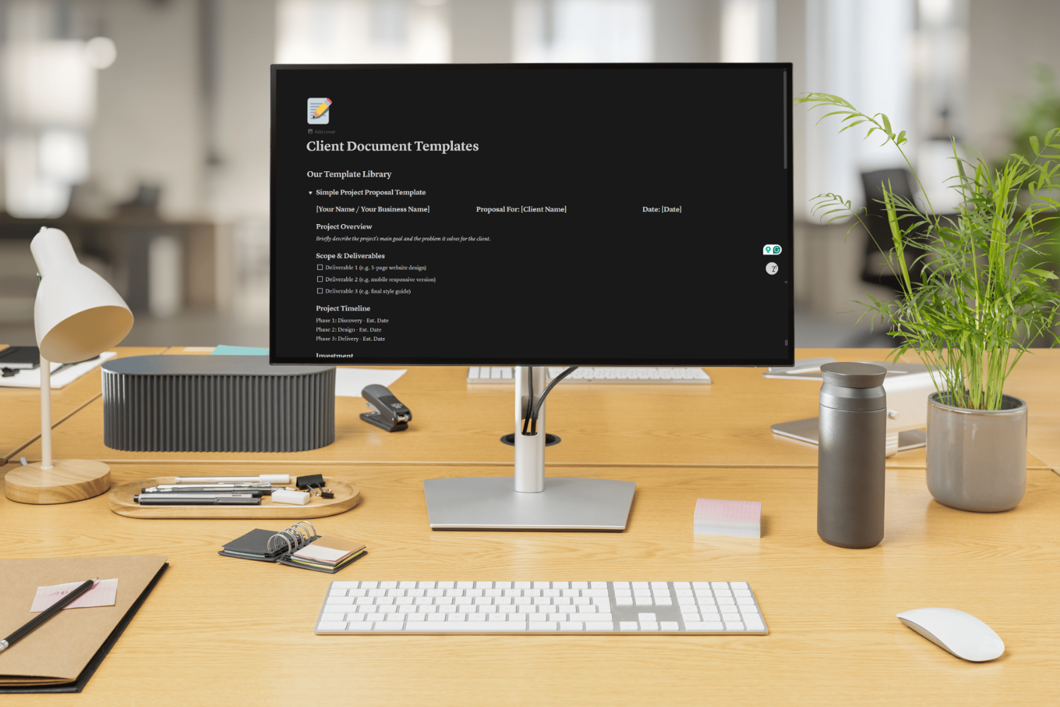 A mockup of a digital product